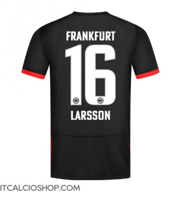 Eintracht Frankfurt Hugo Larsson #16 Seconda Maglia 2024-25 Manica Corta